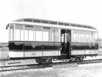 Výstavní tramvajový přípojný vůz se středním vstupem pro Vídeňské městské dráhy, rok 1906
