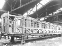 Smíšená stavba čtyřnápravového osobního vozu 3. třídy pro ČSD, výroba 1925