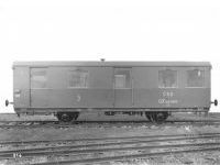 Přípojný vůz 3. třídy CDFlm se služebním a poštovním oddílem pro ČSD, rok výroby 1932