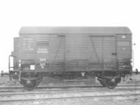 Krytý nákladní vůz Gs, uzpůsobený pro přechod na širokorozchodné tratě, rok 1937