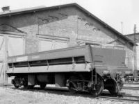 Čtyřnápravový nýtovaný výklopný vůz Dumpcar 50 t v provedení pro KR Ostrava, rok 1952