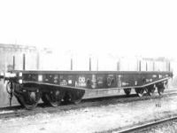 Šestinápravový plošinový vůz řady Px s nosností 80 t, roky výroby 1952 - 1954