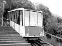 Vůz pražské lanové dráhy na Petřín, rok výroby 1985