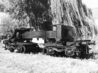Struskový vůz s obsahem pánve 9,5 m<sup>3</sup> a elektrickým naklápěním pro OFZ Istebné, rok výroby 1991