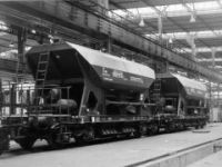 Čtyřnápravový výsypný vůz Faccs (Sas) pro rakouské dráhy ÖBB, rok výroby 1991 - 1992