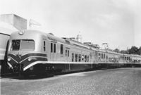 Prototyp elektrické motorové jednotky řady EM 475.0 z roku 1960, na brněnském výstavišti